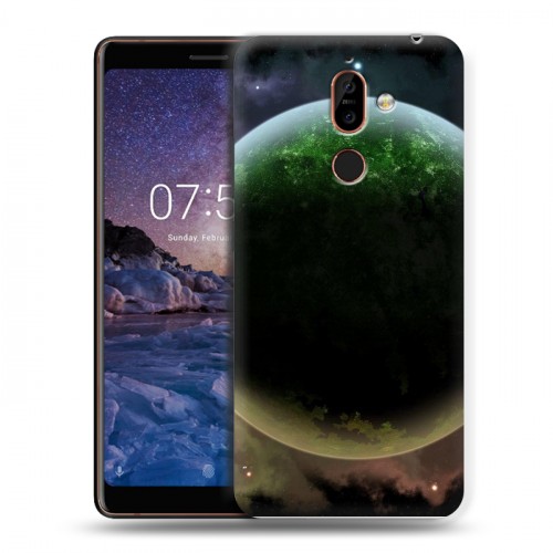 Дизайнерский пластиковый чехол для Nokia 7 Plus Галактика