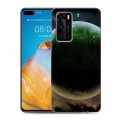 Дизайнерский силиконовый с усиленными углами чехол для Huawei P40 Галактика