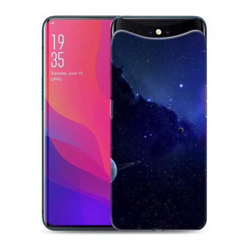 Дизайнерский силиконовый чехол для OPPO Find X Галактика