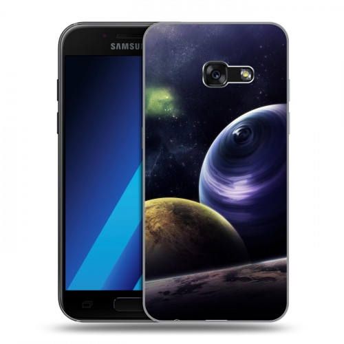 Дизайнерский силиконовый чехол для Samsung Galaxy A7 (2017) Галактика