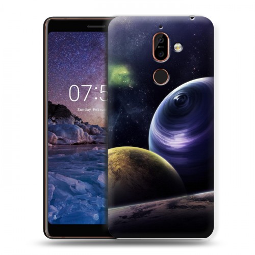 Дизайнерский пластиковый чехол для Nokia 7 Plus Галактика