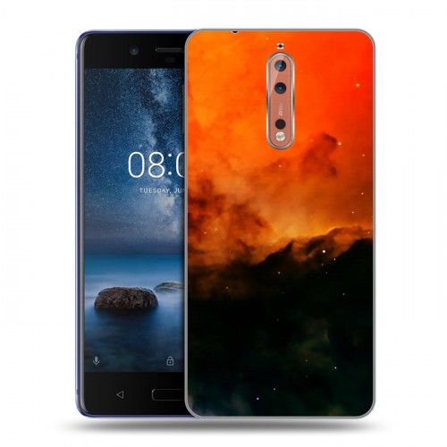 Дизайнерский пластиковый чехол для Nokia 8 Галактика