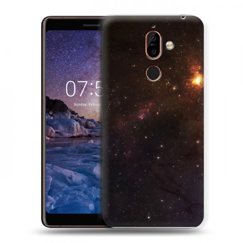 Дизайнерский пластиковый чехол для Nokia 7 Plus Галактика