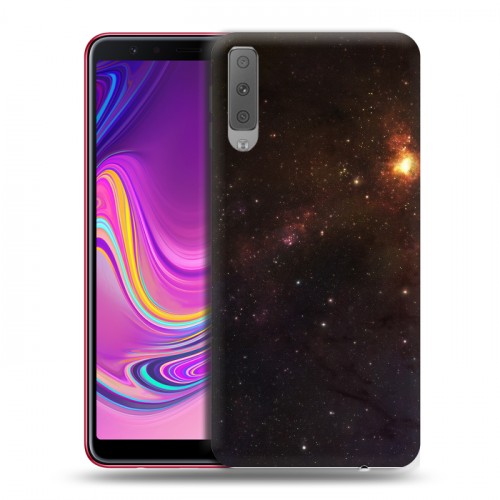 Дизайнерский силиконовый с усиленными углами чехол для Samsung Galaxy A7 (2018) Галактика