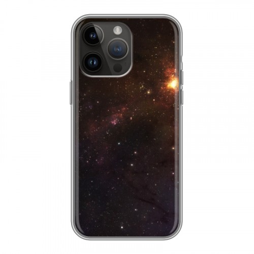 Дизайнерский силиконовый с усиленными углами чехол для Iphone 14 Pro Max Галактика