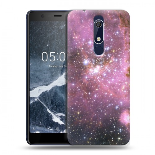 Дизайнерский пластиковый чехол для Nokia 5.1 Галактика