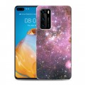 Дизайнерский силиконовый с усиленными углами чехол для Huawei P40 Галактика