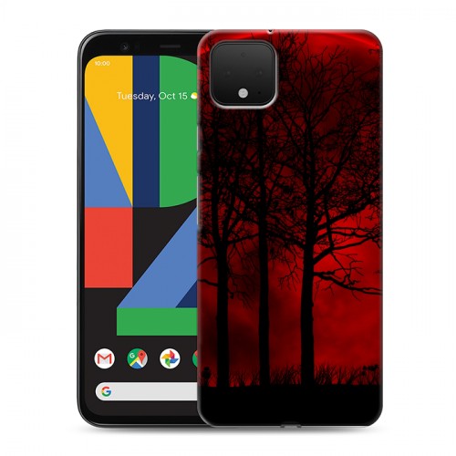 Дизайнерский пластиковый чехол для Google Pixel 4 Затмение