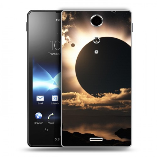 Дизайнерский пластиковый чехол для Sony Xperia TX Затмение