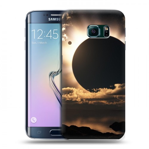 Дизайнерский пластиковый чехол для Samsung Galaxy S6 Edge Затмение