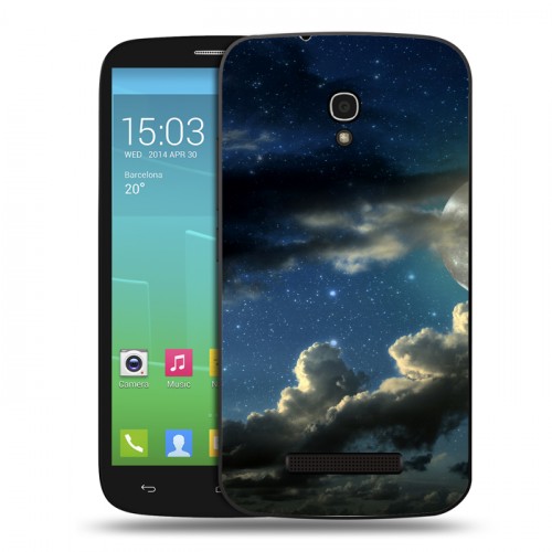 Дизайнерский пластиковый чехол для Alcatel One Touch Pop S9 Звезды