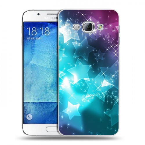Дизайнерский пластиковый чехол для Samsung Galaxy A8 Звезды