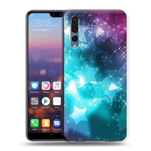 Дизайнерский силиконовый с усиленными углами чехол для Huawei P20 Pro Звезды