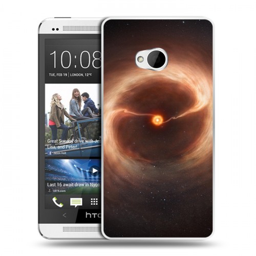 Дизайнерский пластиковый чехол для HTC One (M7) Dual SIM Звезды