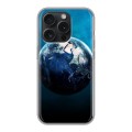 Дизайнерский силиконовый чехол для Iphone 15 Pro Земля