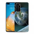 Дизайнерский силиконовый с усиленными углами чехол для Huawei P40 Земля