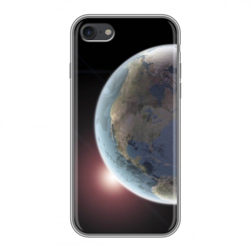Дизайнерский силиконовый с усиленными углами чехол для Iphone 7 Земля