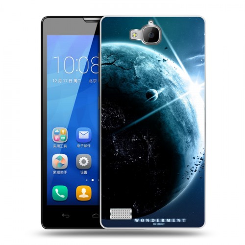 Дизайнерский пластиковый чехол для Huawei Honor 3c Земля