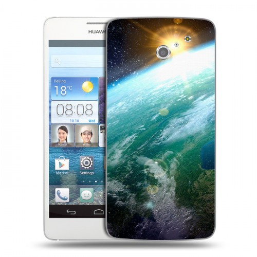 Дизайнерский пластиковый чехол для Huawei Ascend D2 Земля