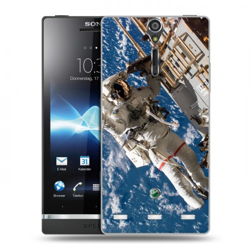 Дизайнерский пластиковый чехол для Sony Xperia S Космонавт