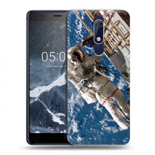 Дизайнерский пластиковый чехол для Nokia 5.1 Космонавт