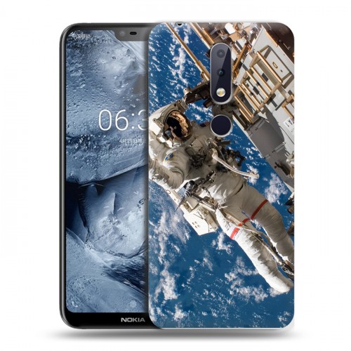 Дизайнерский пластиковый чехол для Nokia 6.1 Plus Космонавт