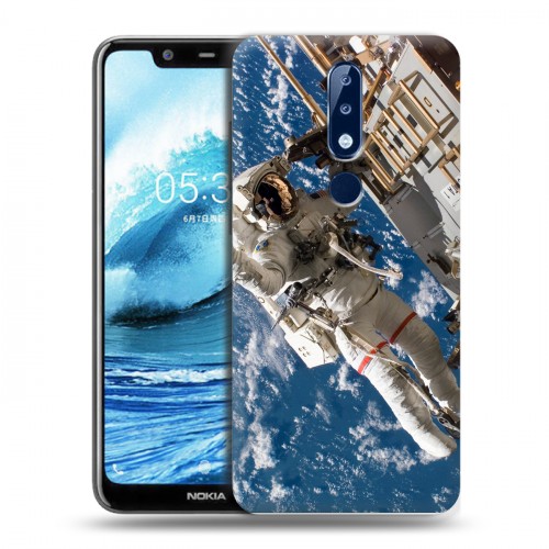 Дизайнерский силиконовый чехол для Nokia 5.1 Plus Космонавт