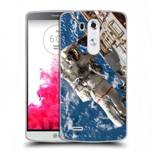 Дизайнерский пластиковый чехол для LG G3 (Dual-LTE) Космонавт