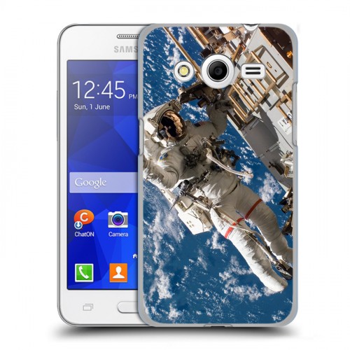 Дизайнерский пластиковый чехол для Samsung Galaxy Core 2 Космонавт