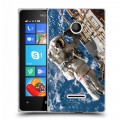 Дизайнерский пластиковый чехол для Microsoft Lumia 435 Космонавт