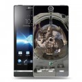 Дизайнерский пластиковый чехол для Sony Xperia S Космонавт