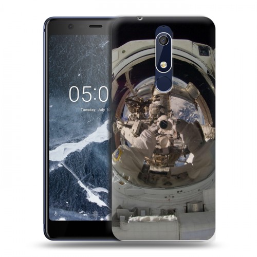 Дизайнерский пластиковый чехол для Nokia 5.1 Космонавт