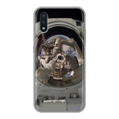 Дизайнерский силиконовый чехол для Samsung Galaxy M01 Космонавт