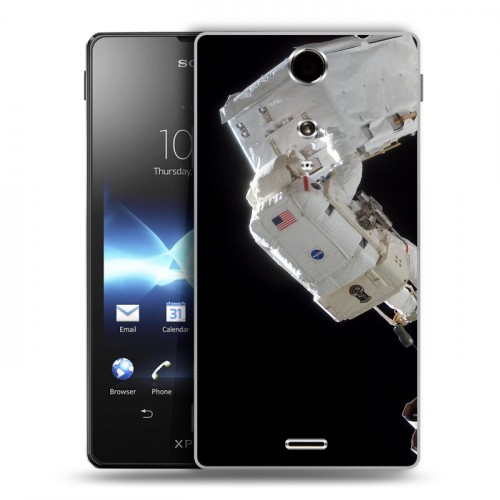 Дизайнерский пластиковый чехол для Sony Xperia TX Космонавт