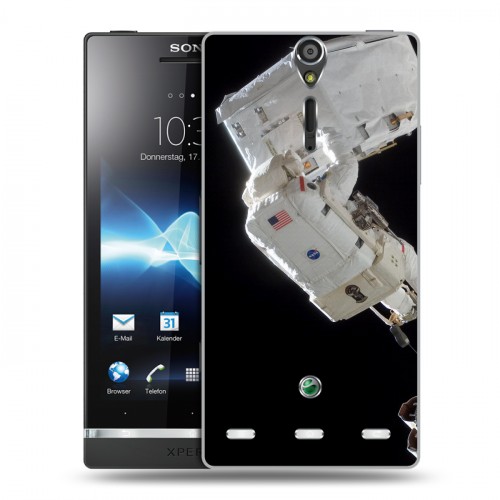 Дизайнерский пластиковый чехол для Sony Xperia S Космонавт