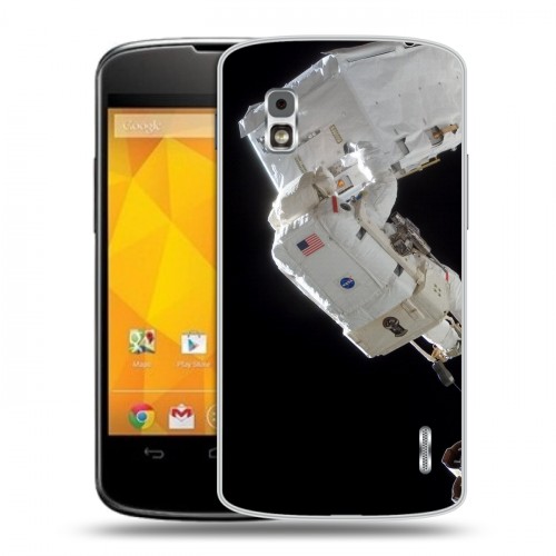 Дизайнерский пластиковый чехол для LG Google Nexus 4 Космонавт