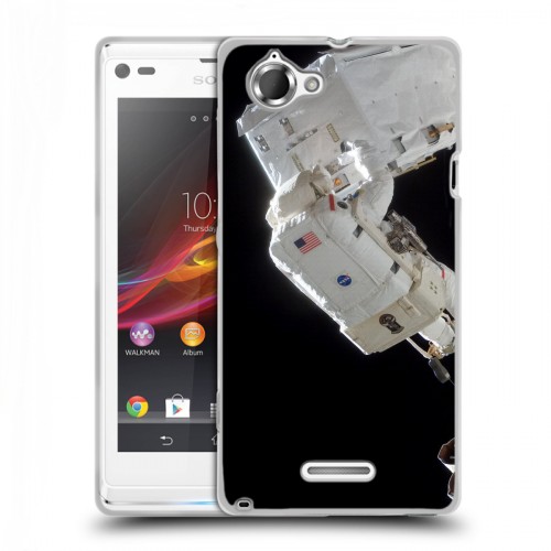 Дизайнерский пластиковый чехол для Sony Xperia L Космонавт