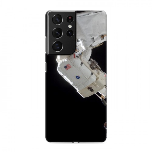 Дизайнерский пластиковый чехол для Samsung Galaxy S21 Ultra Космонавт