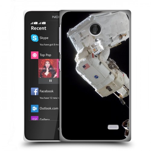 Дизайнерский пластиковый чехол для Nokia X Космонавт
