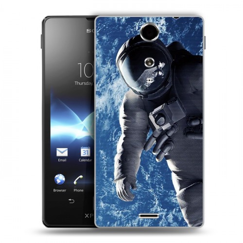 Дизайнерский пластиковый чехол для Sony Xperia TX Космонавт