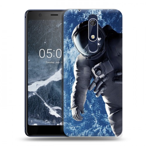 Дизайнерский пластиковый чехол для Nokia 5.1 Космонавт