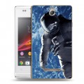 Дизайнерский пластиковый чехол для Sony Xperia E Космонавт