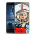 Дизайнерский пластиковый чехол для Nokia 8 Космонавт