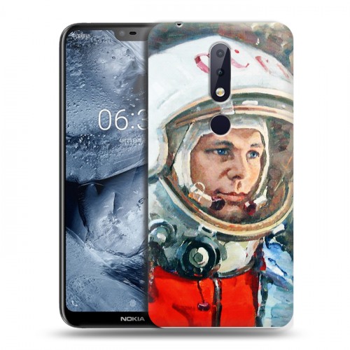 Дизайнерский пластиковый чехол для Nokia 6.1 Plus Космонавт