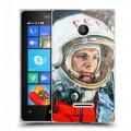 Дизайнерский пластиковый чехол для Microsoft Lumia 435 Космонавт