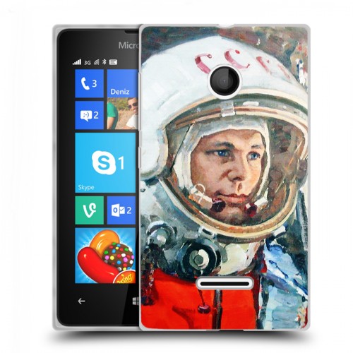 Дизайнерский пластиковый чехол для Microsoft Lumia 435 Космонавт