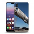 Дизайнерский силиконовый с усиленными углами чехол для Huawei P20 Pro Космодром