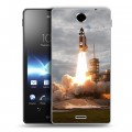 Дизайнерский пластиковый чехол для Sony Xperia TX Космодром