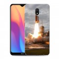 Дизайнерский силиконовый с усиленными углами чехол для Xiaomi RedMi 8A Космодром