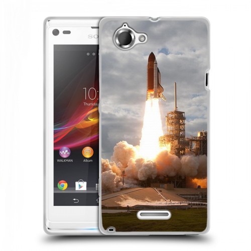 Дизайнерский пластиковый чехол для Sony Xperia L Космодром